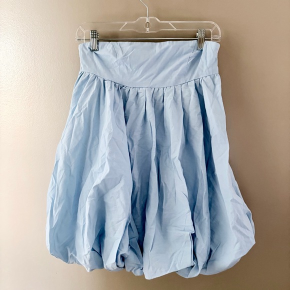 NWT Princess Polly Ismene Bubble Hem Mini Dress Blue Size 6 - Picture 3 of 8